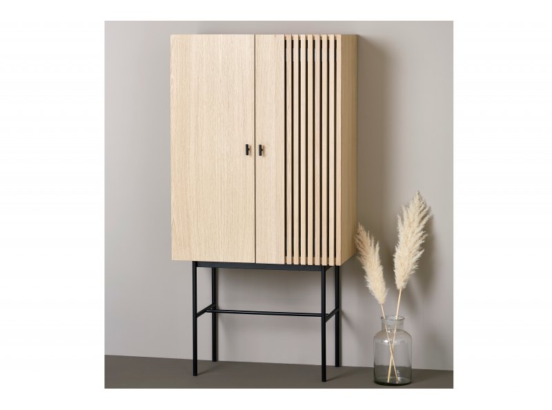 Oak Highboard Cabinet 80 cm - Array